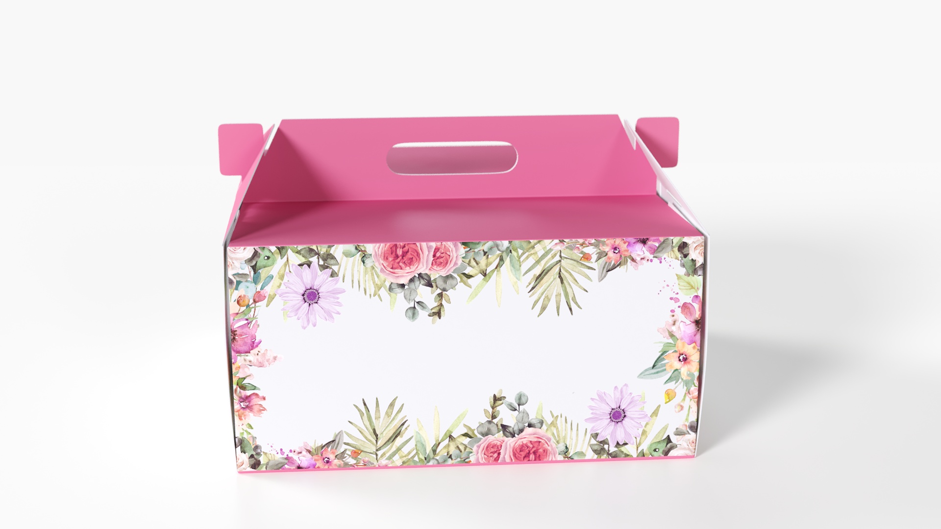 3D model W Packaging Cake Box Pink No Window