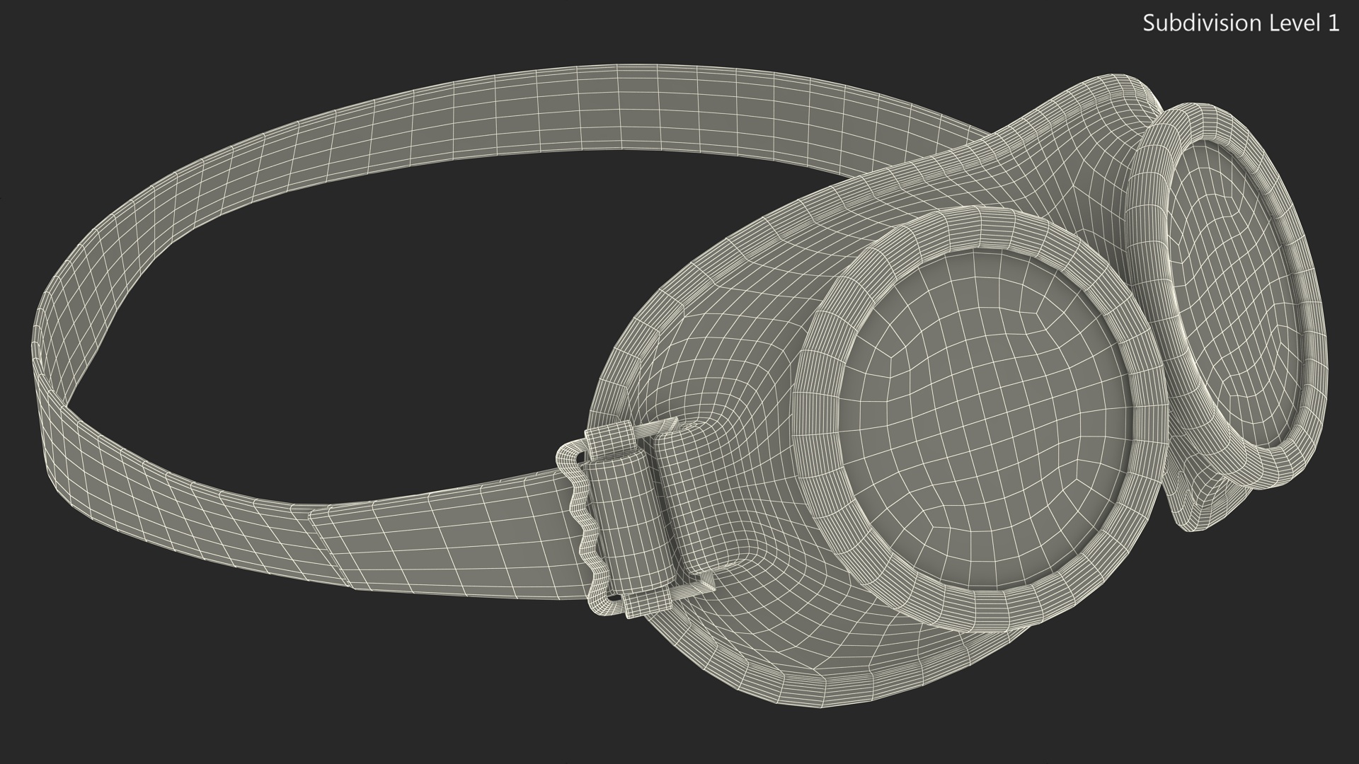 NATO Protection Goggles Green 3D model