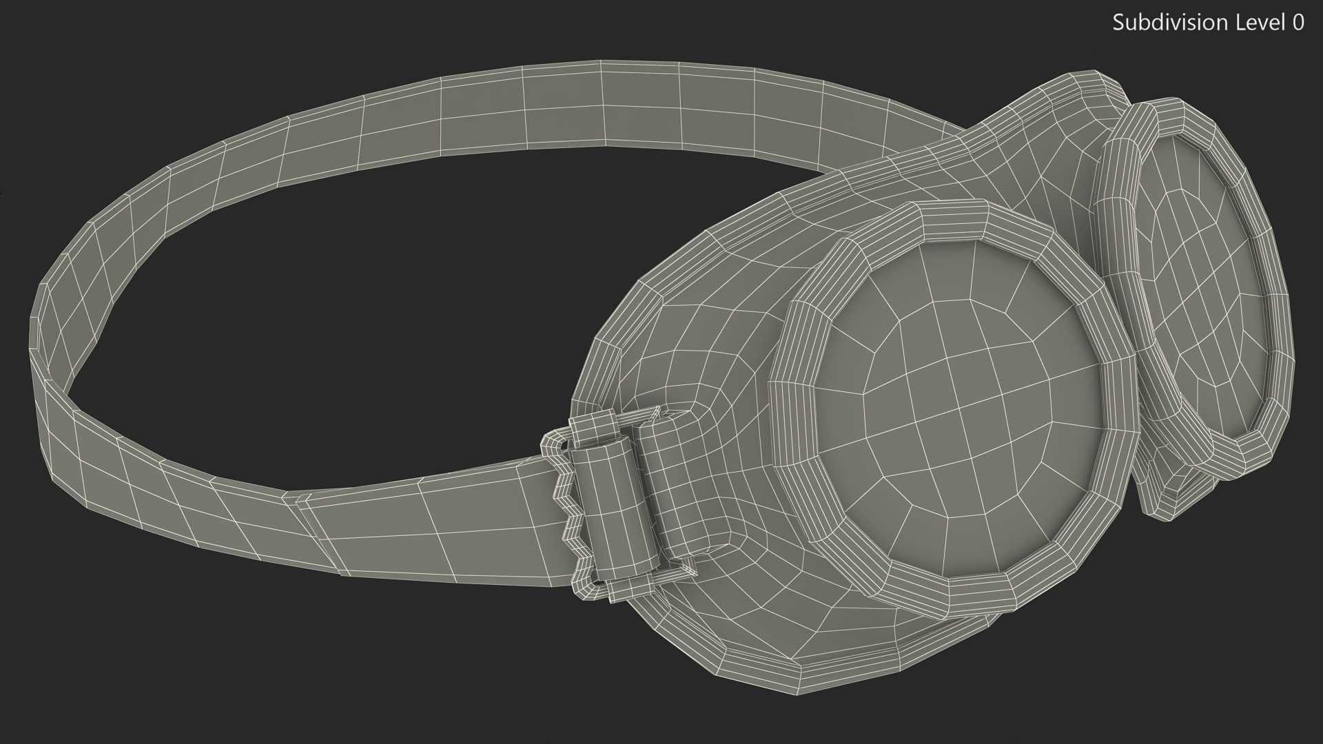 NATO Protection Goggles Green 3D model