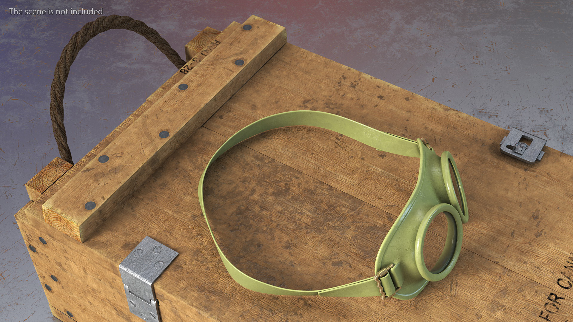 NATO Protection Goggles Green 3D model