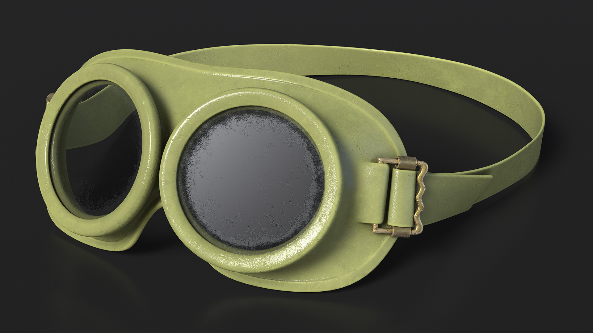 NATO Protection Goggles Green 3D model