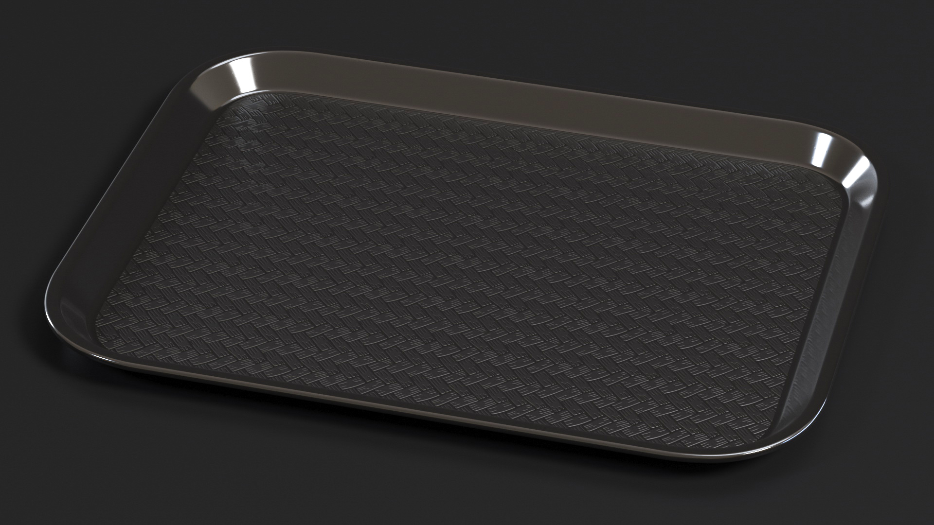3D Plastic Fast Food Tray Black model