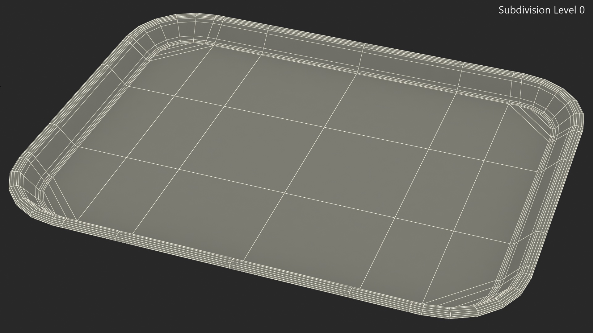 3D Plastic Fast Food Tray Black model