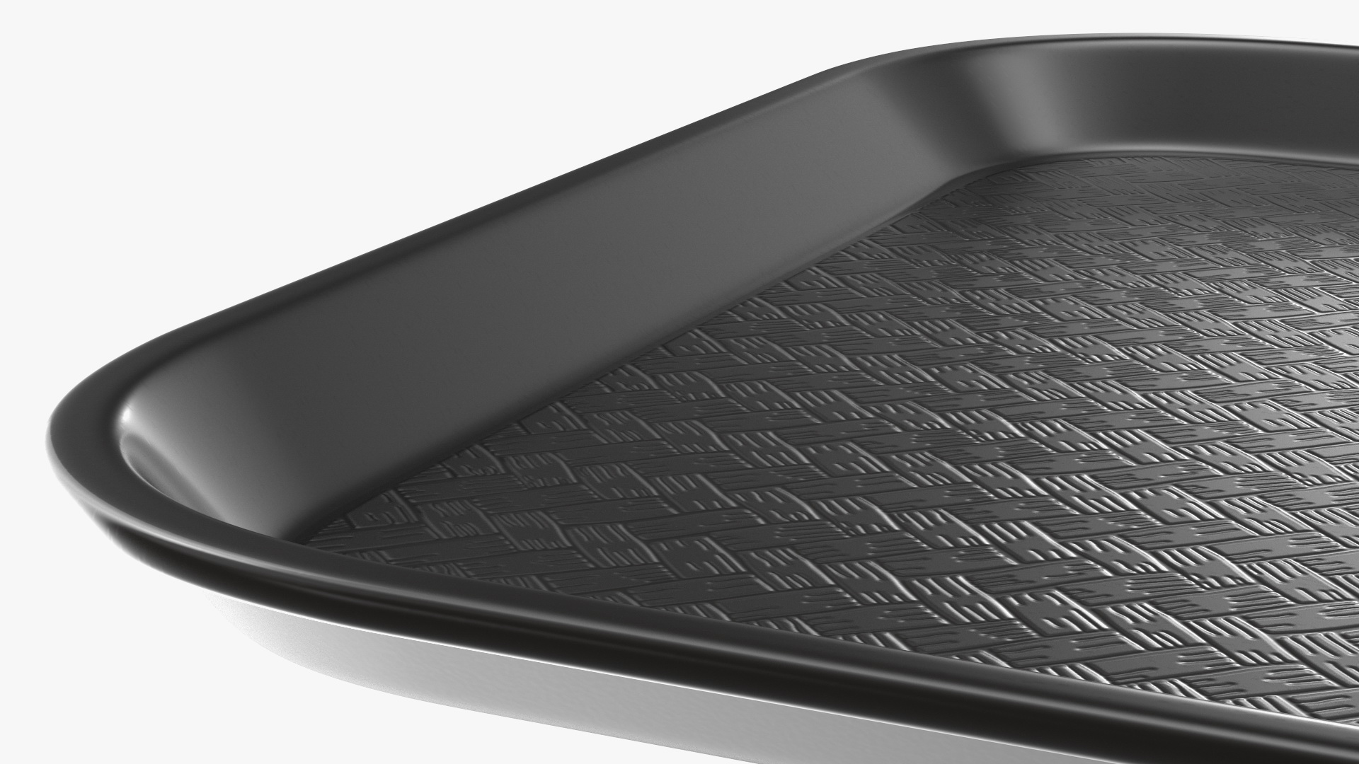 3D Plastic Fast Food Tray Black model