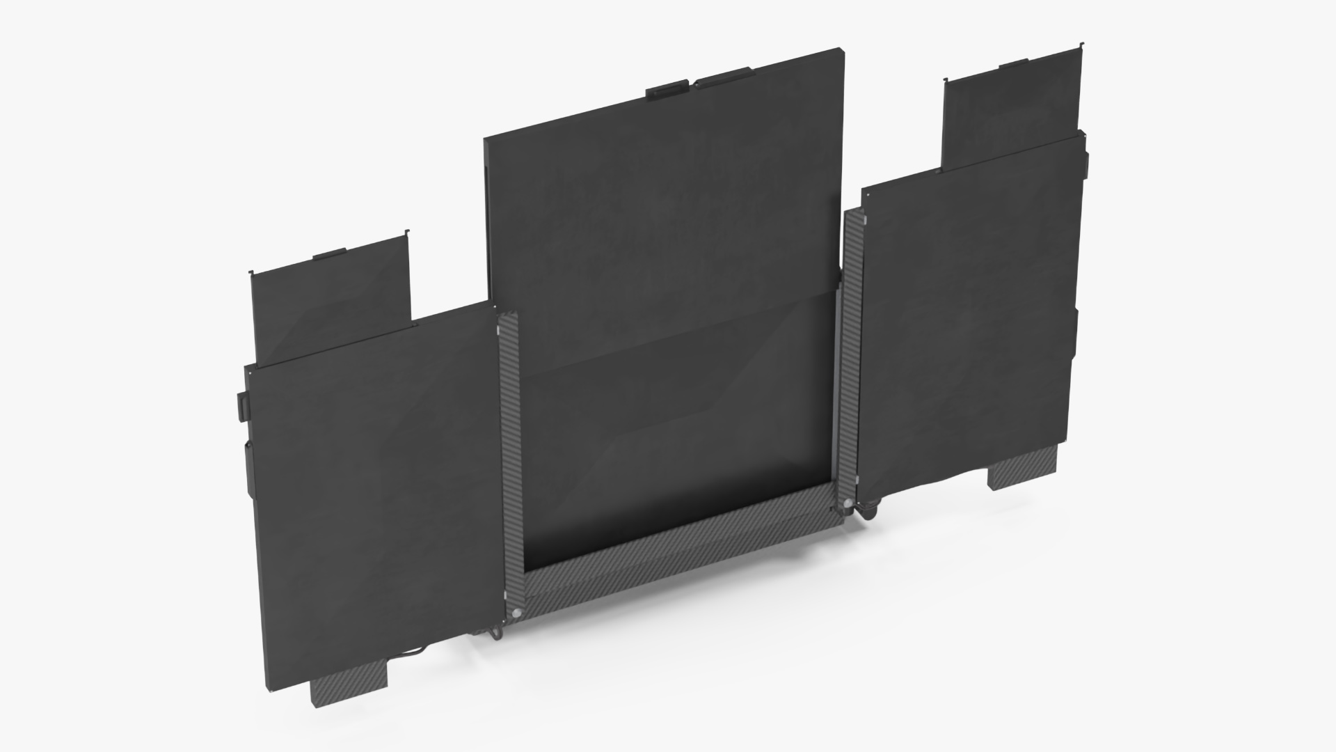 Professional Laptop with 6 Screens 3D model