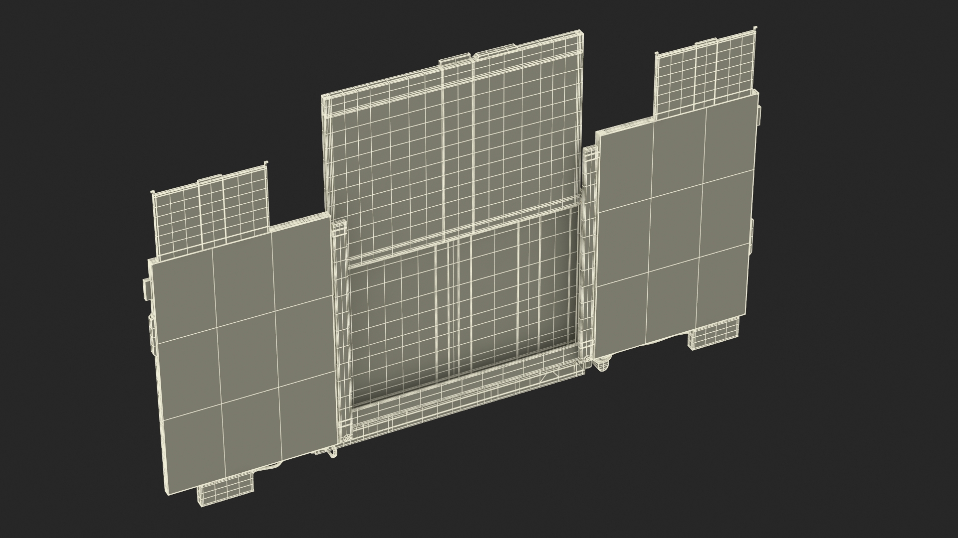 Professional Laptop with 6 Screens 3D model
