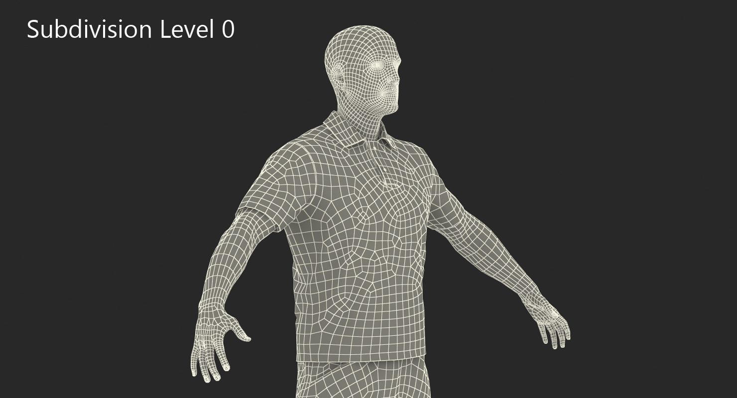 Man Casual Style 2 with Fur 3D