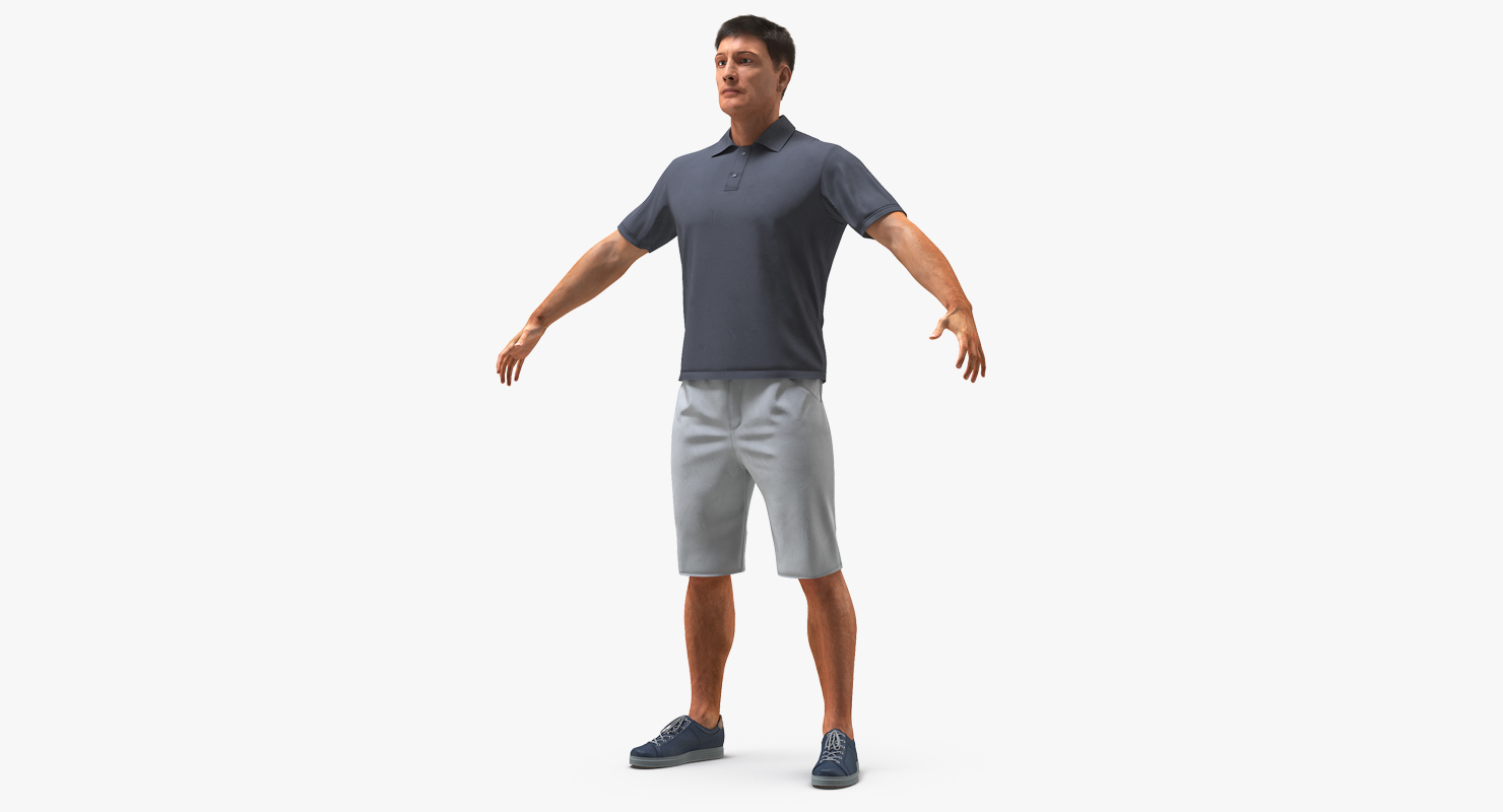 Man Casual Style 2 with Fur 3D