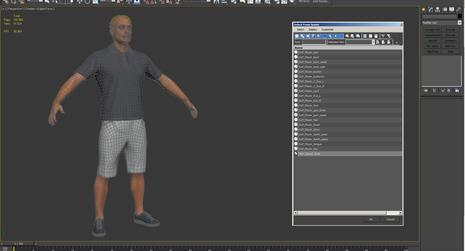 Man Casual Style 2 with Fur 3D