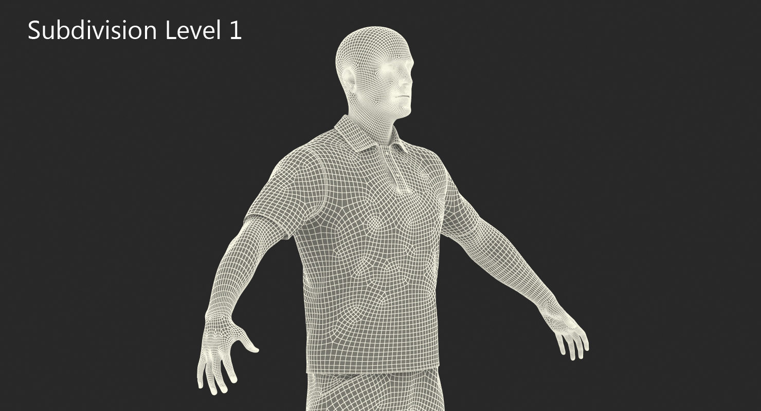 Man Casual Style 2 with Fur 3D