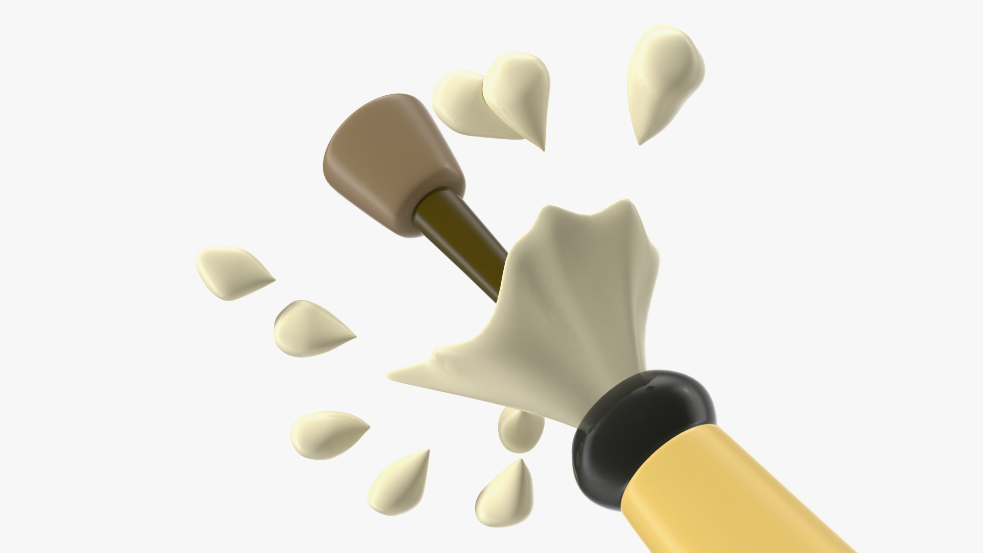 3D model Bottle with Popping Cork Emoji