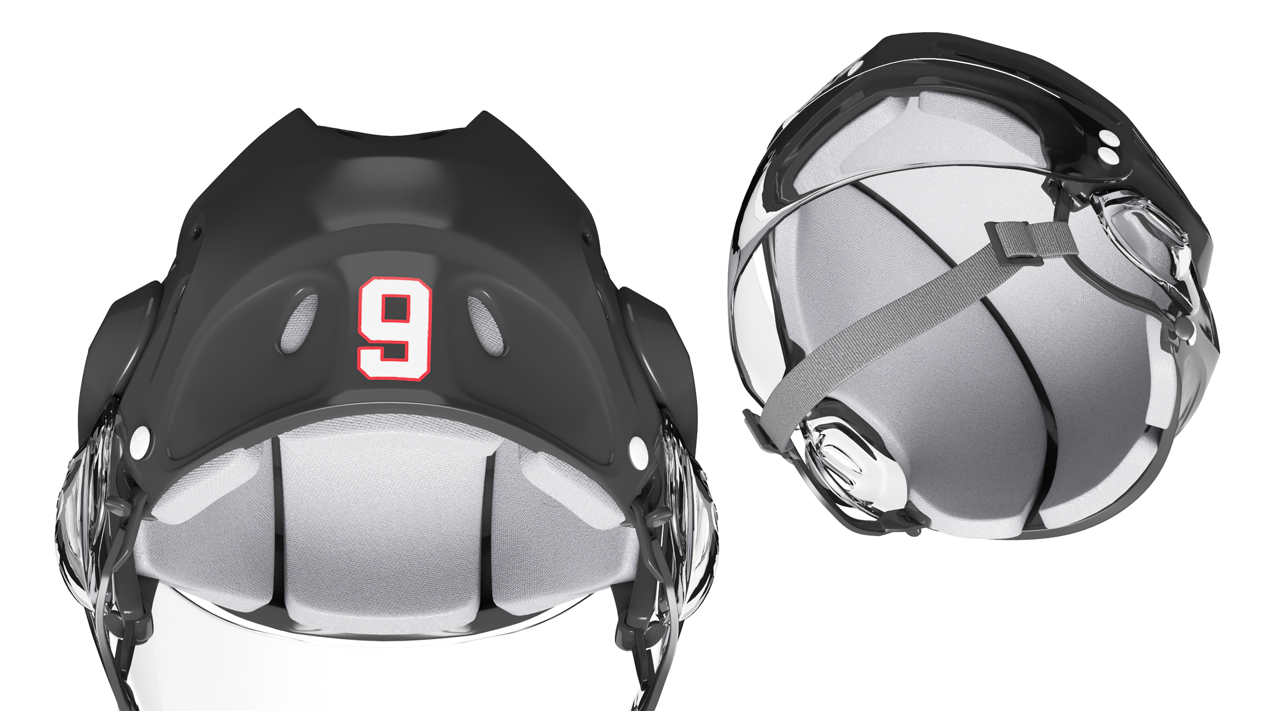 Hockey Helmet Ottawa Senators 3D model
