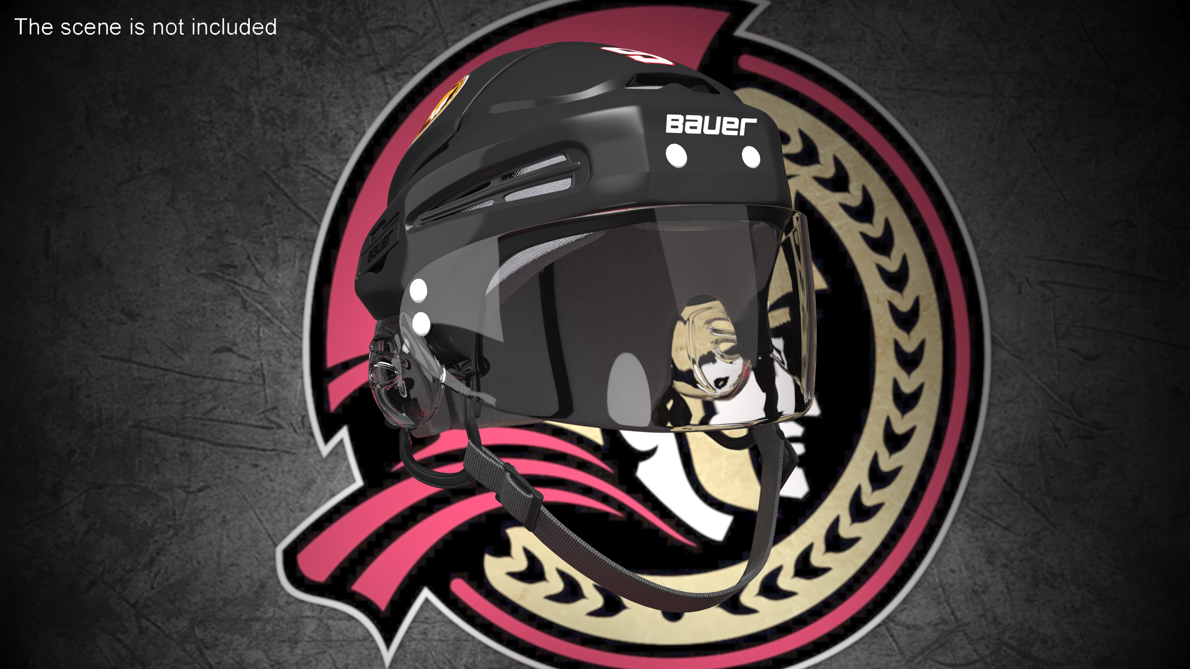 Hockey Helmet Ottawa Senators 3D model