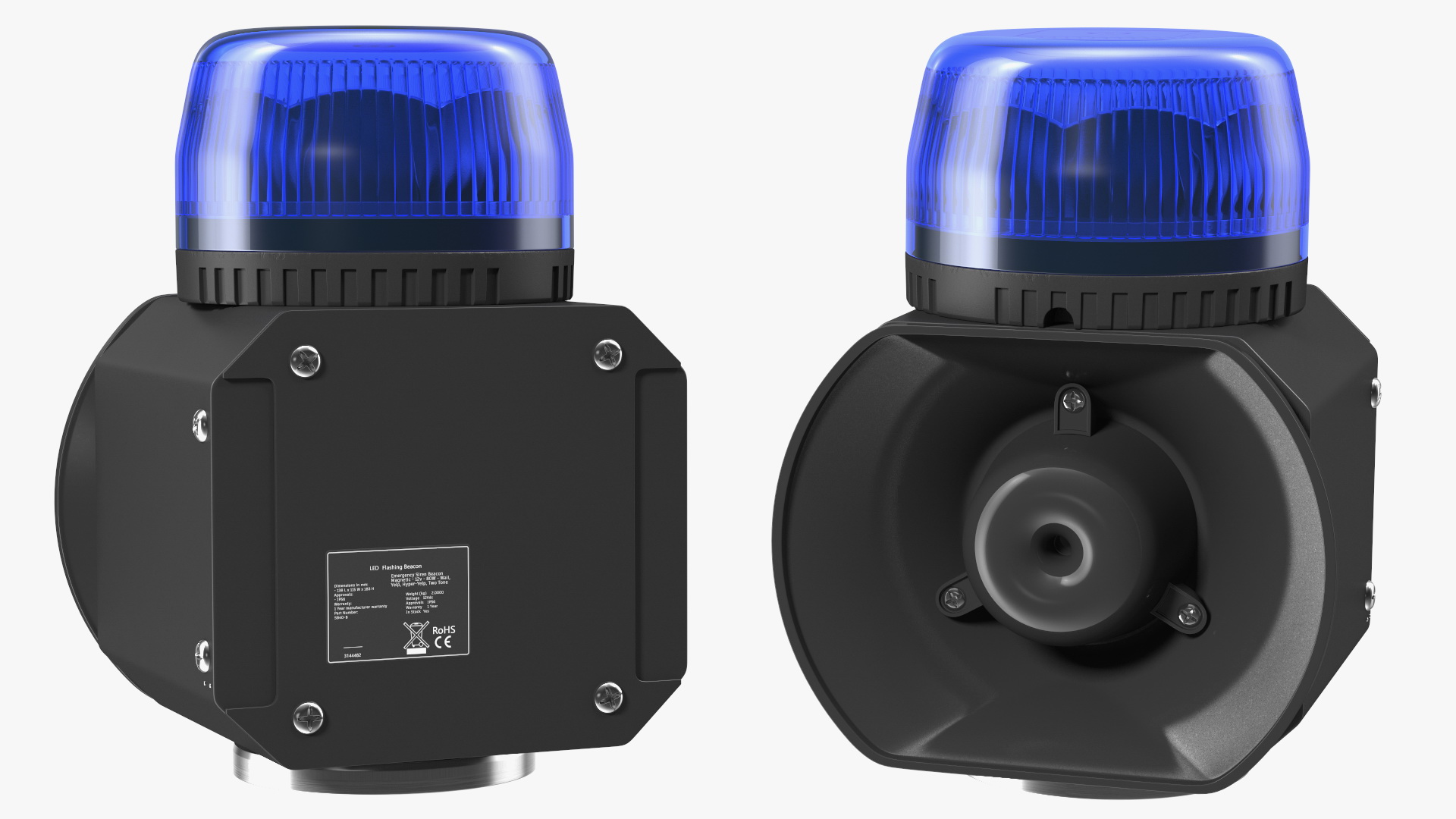 3D Magnetic Emergency Siren Beacon Blue