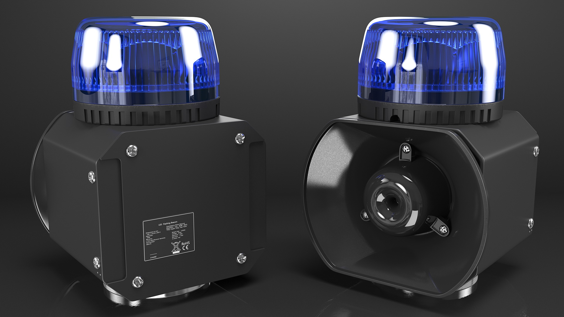 3D Magnetic Emergency Siren Beacon Blue