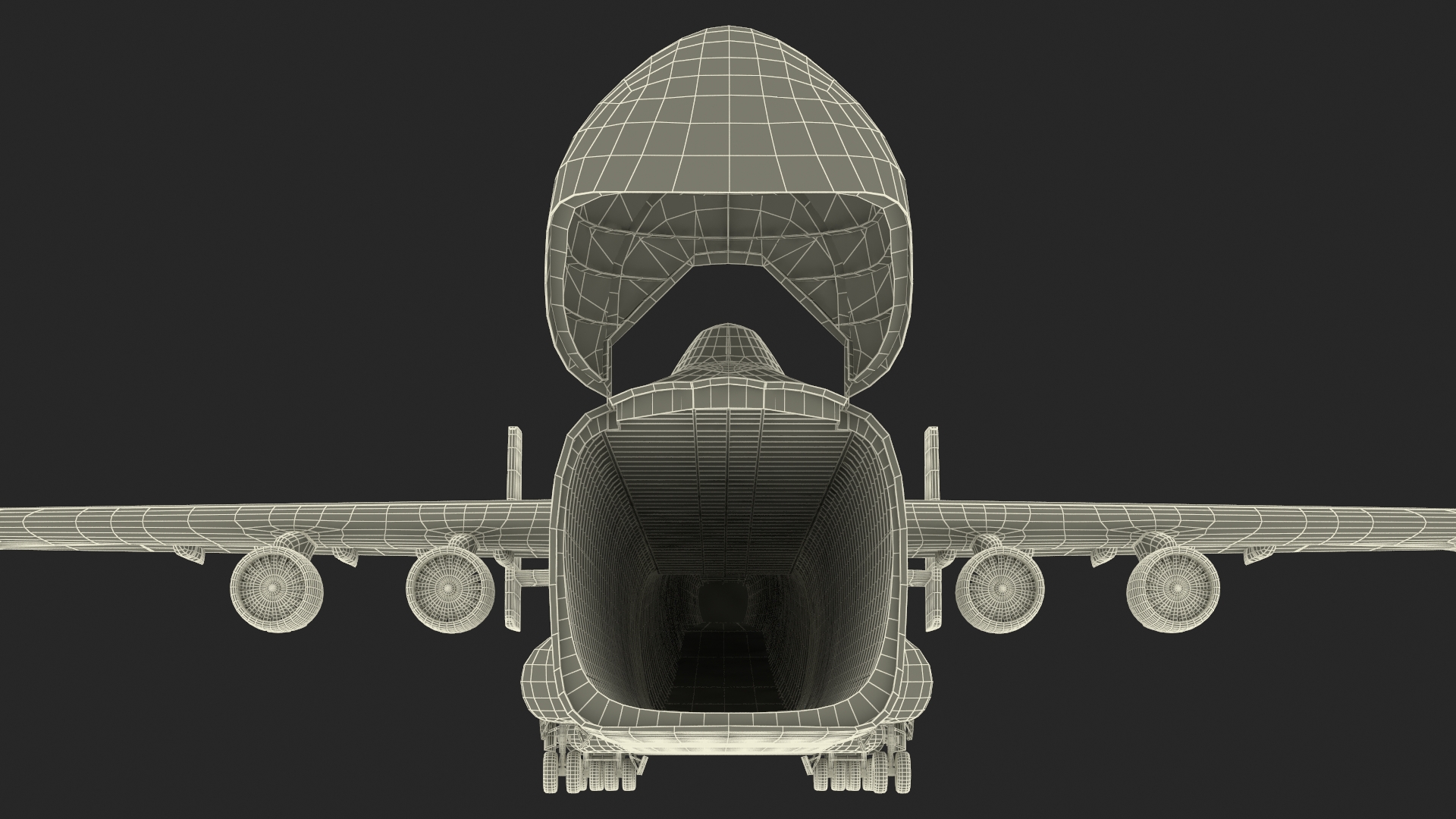 3D Giant Cargo Plane Rigged for Cinema 4D model