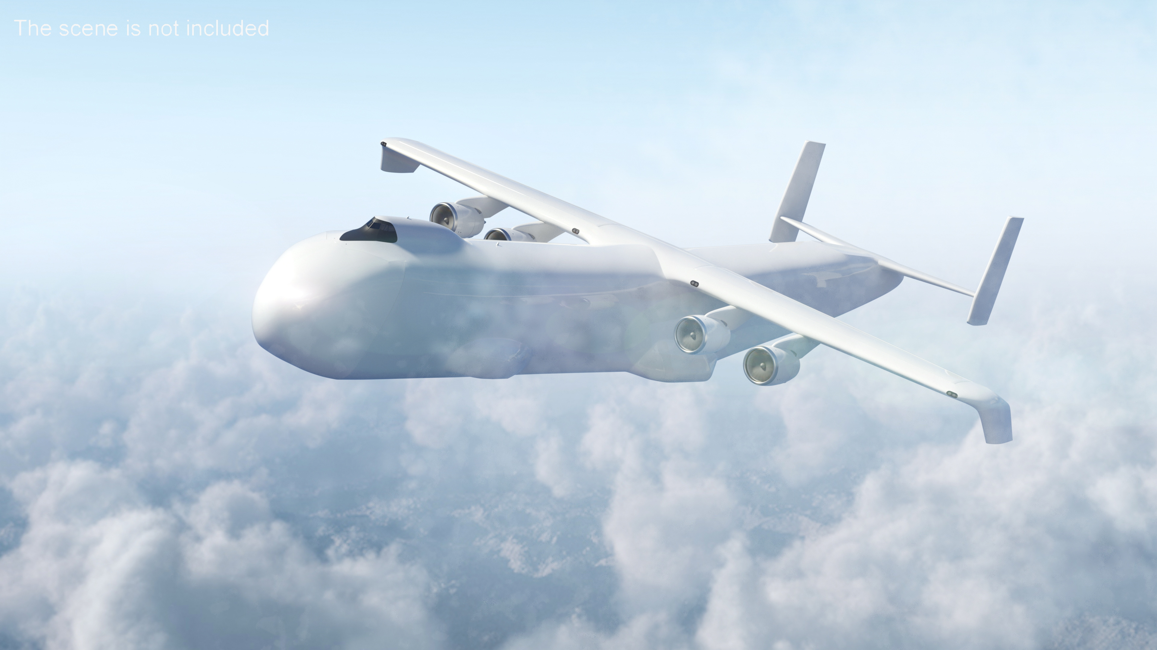 3D Giant Cargo Plane Rigged for Cinema 4D model