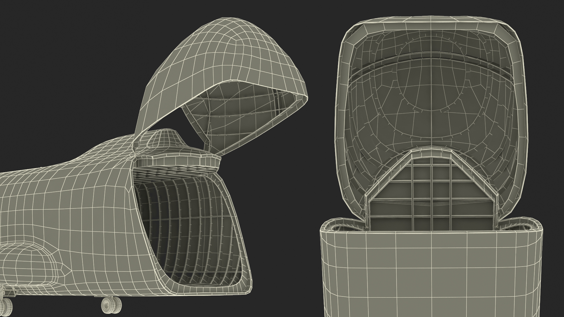 3D Giant Cargo Plane Rigged for Cinema 4D model