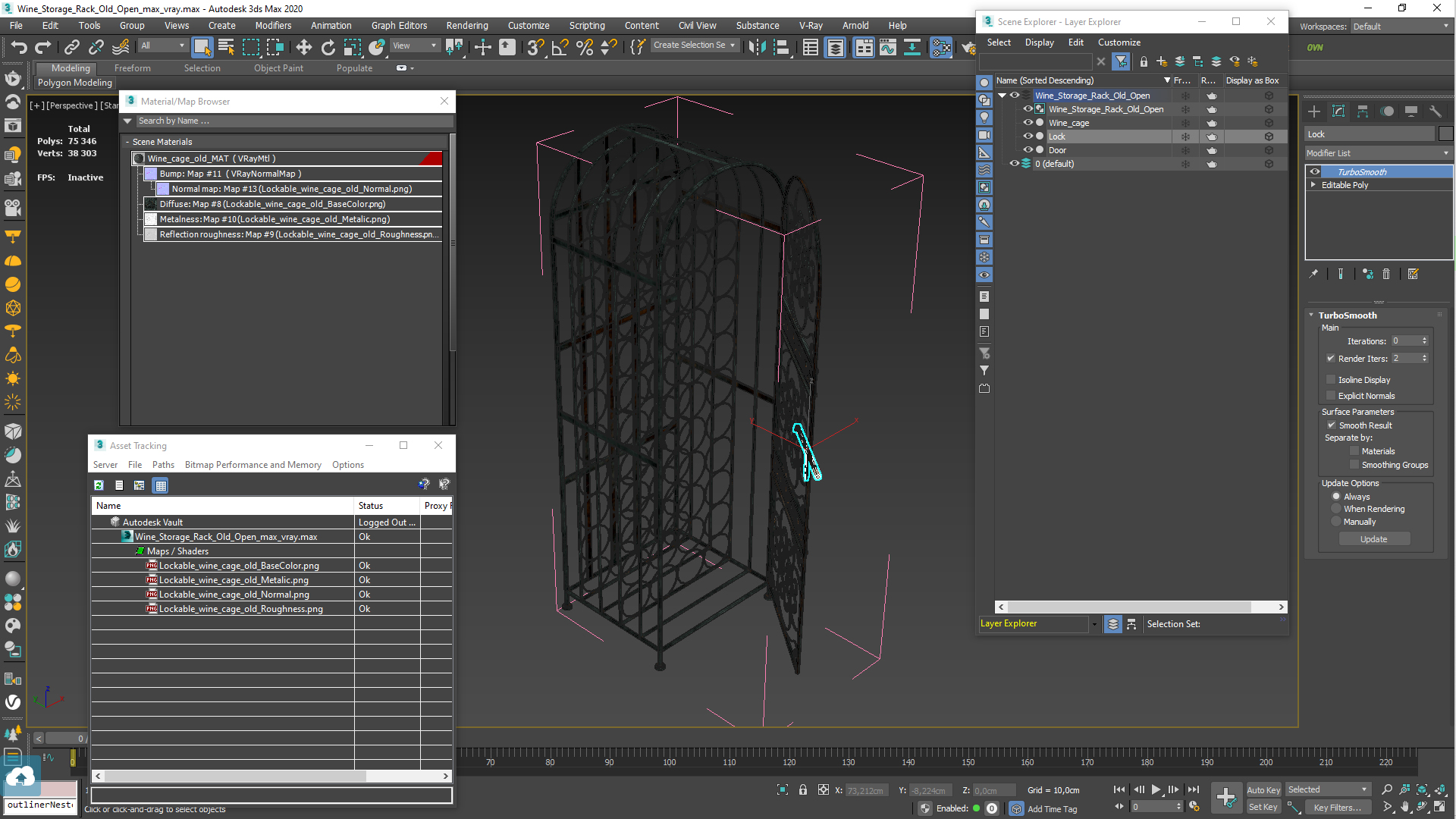 3D Wine Storage Rack Old Open