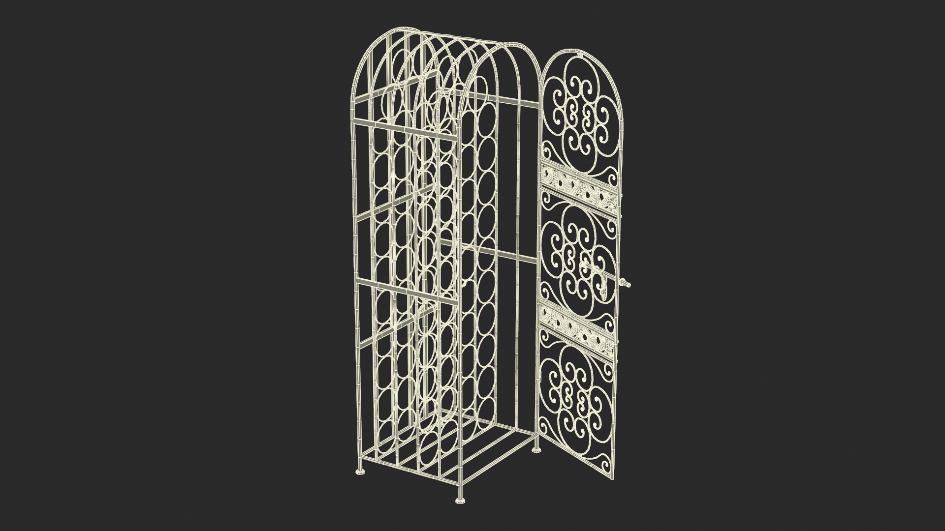 3D Wine Storage Rack Old Open