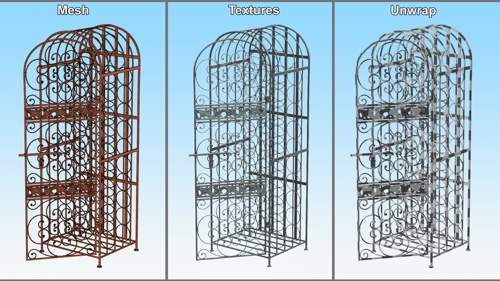 3D Wine Storage Rack Old Open