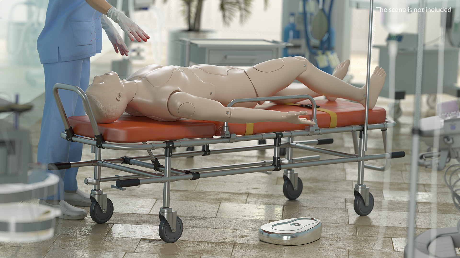 CPR First Aid Training Manikin Laying Pose 3D