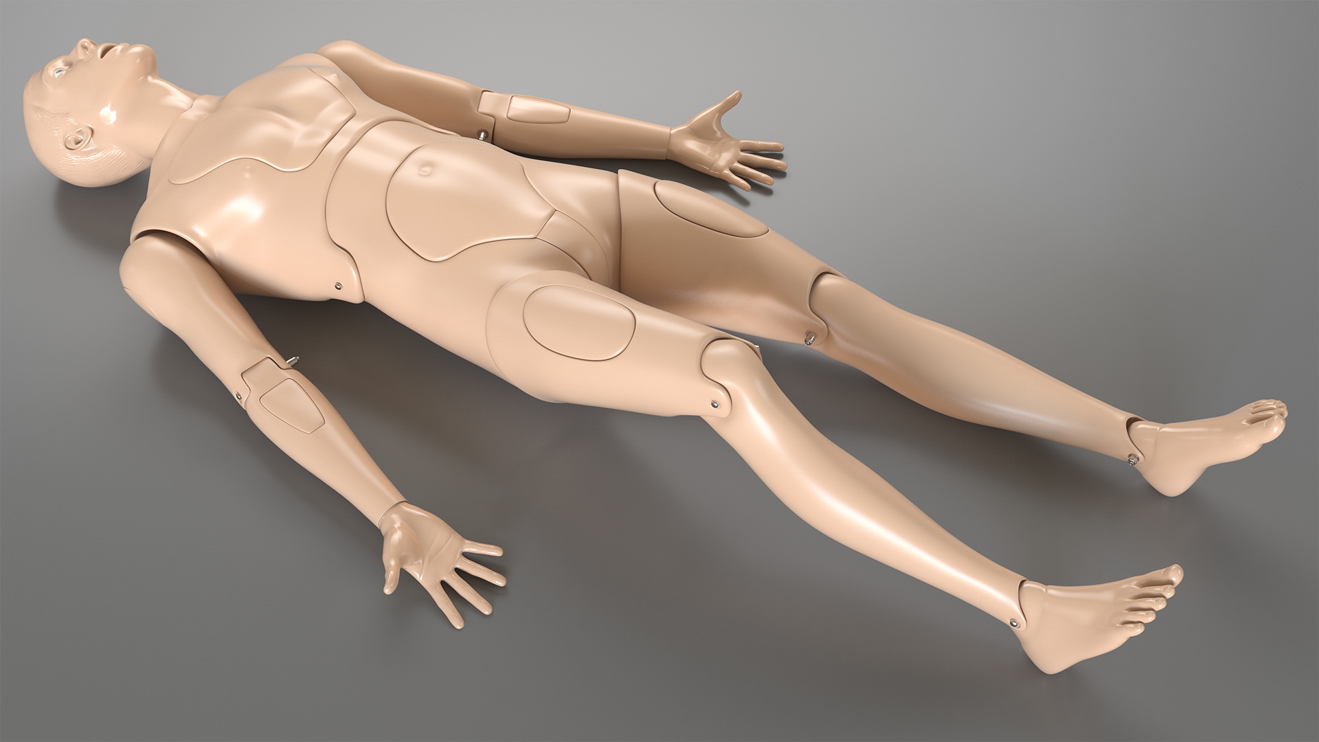 CPR First Aid Training Manikin Laying Pose 3D