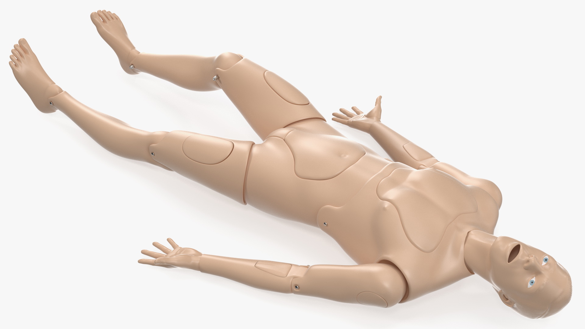 CPR First Aid Training Manikin Laying Pose 3D