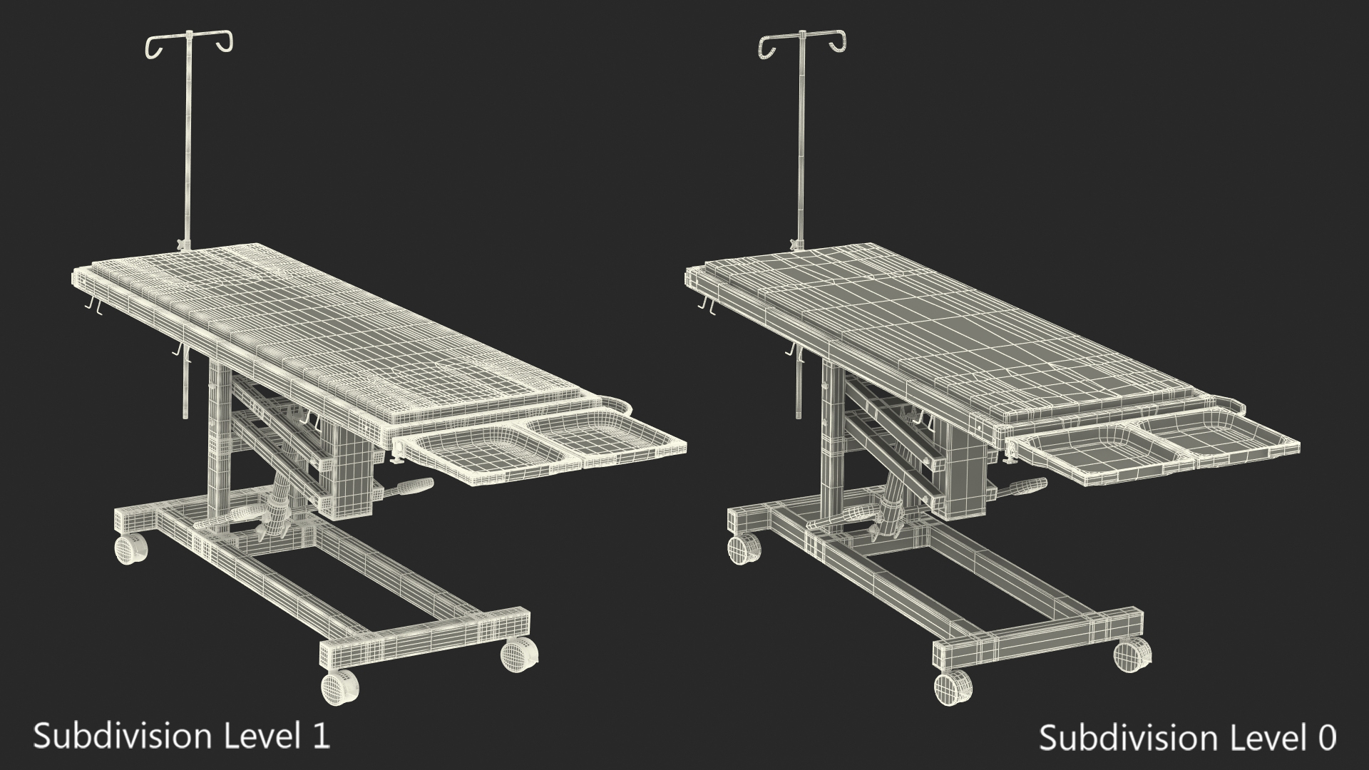 Examination Table for Veterinary Rigged 3D model