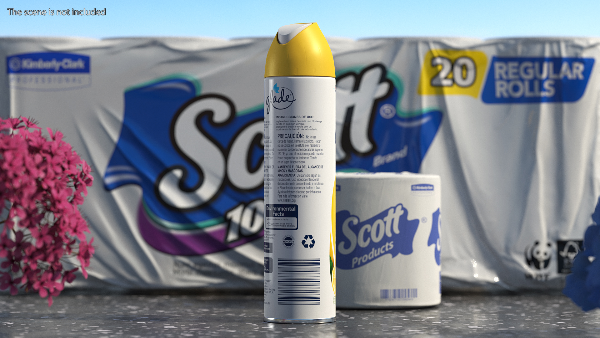 3D model Glade Air Freshener Aerosol Spray Lemon Fresh