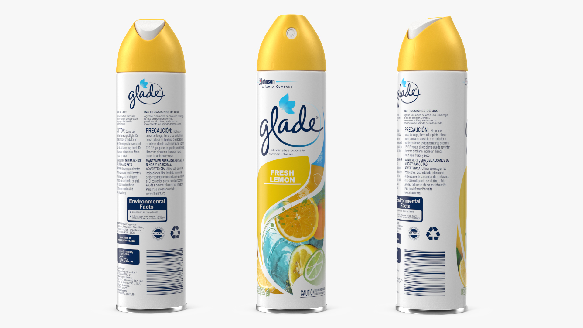 3D model Glade Air Freshener Aerosol Spray Lemon Fresh