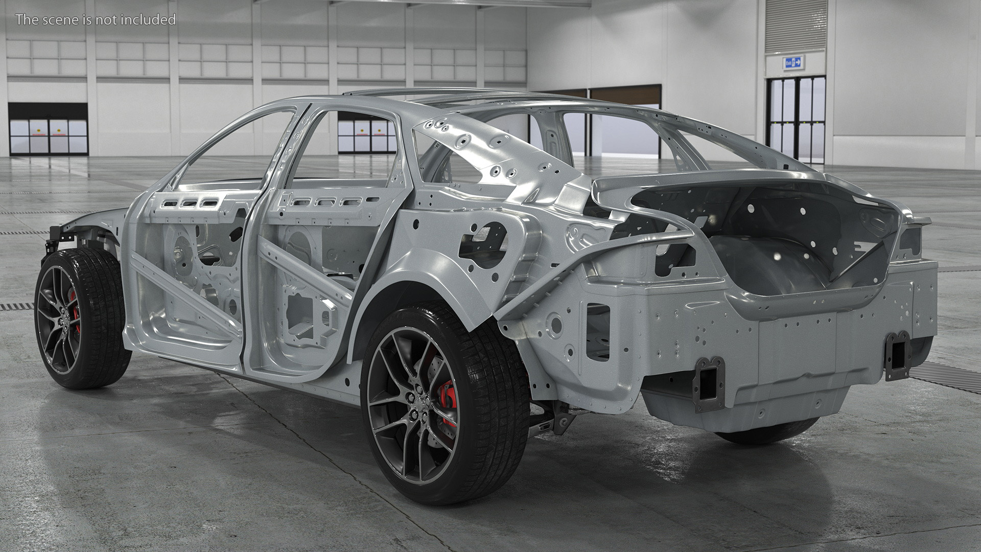 Car Chassis with Frame Rigged 3D model