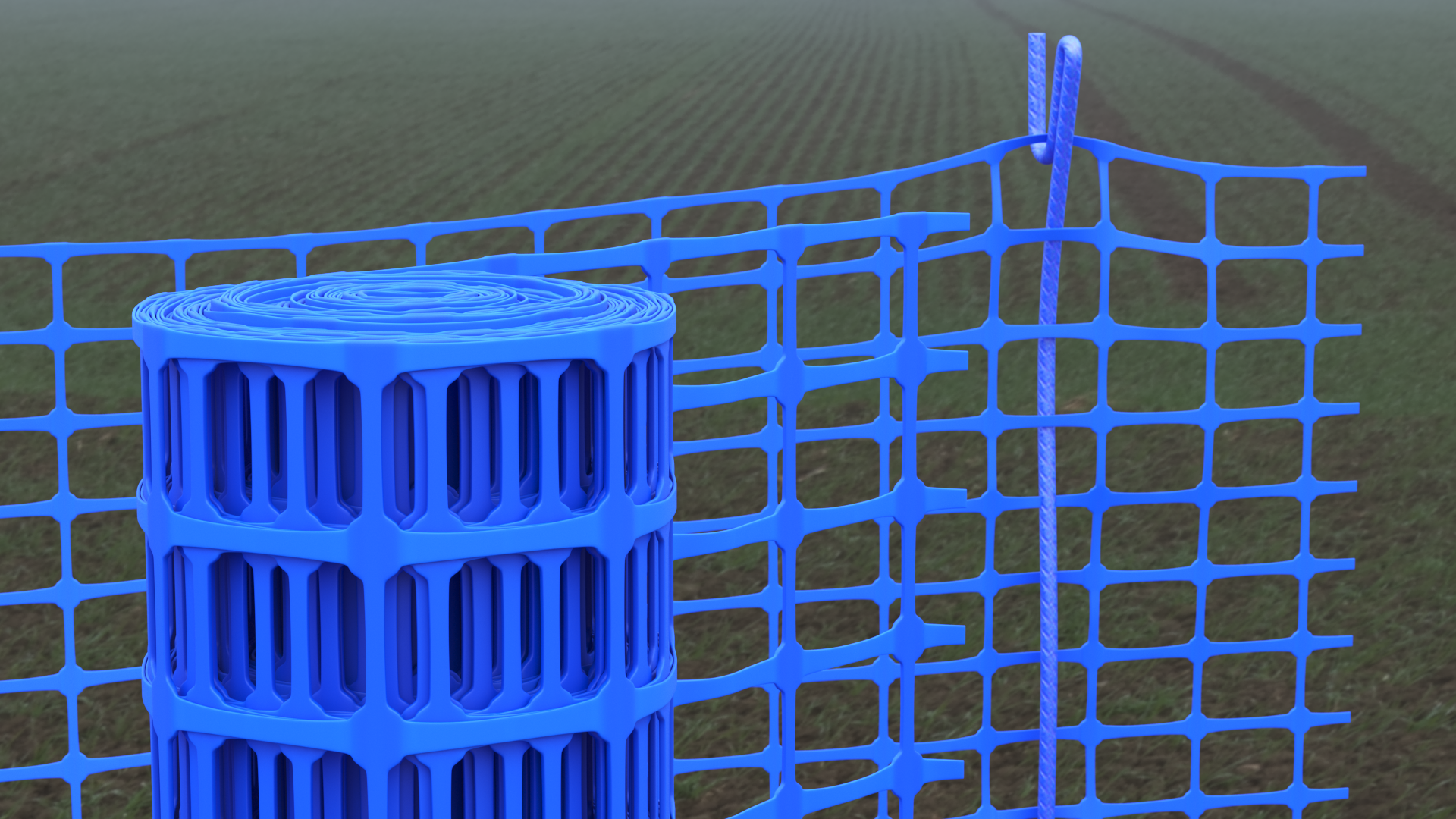 Barrier Fence Roll Blue, view 9