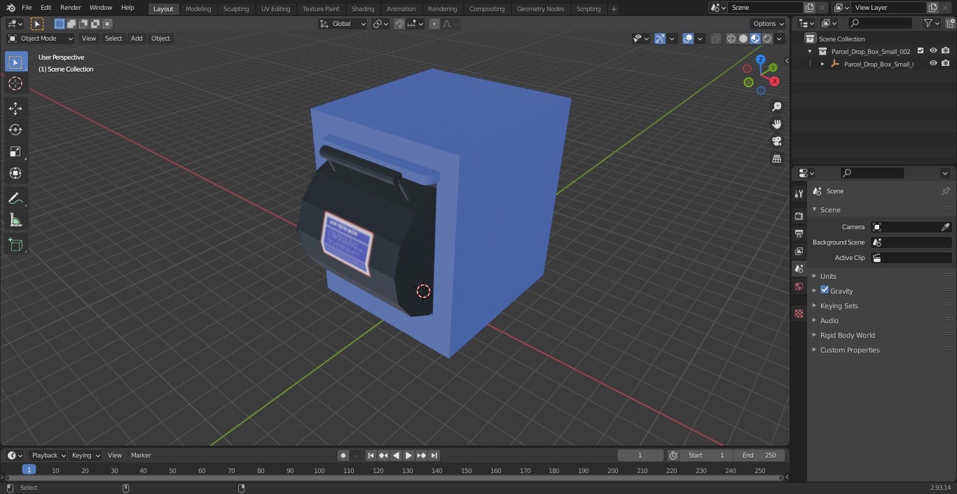3D Parcel Drop Box Small