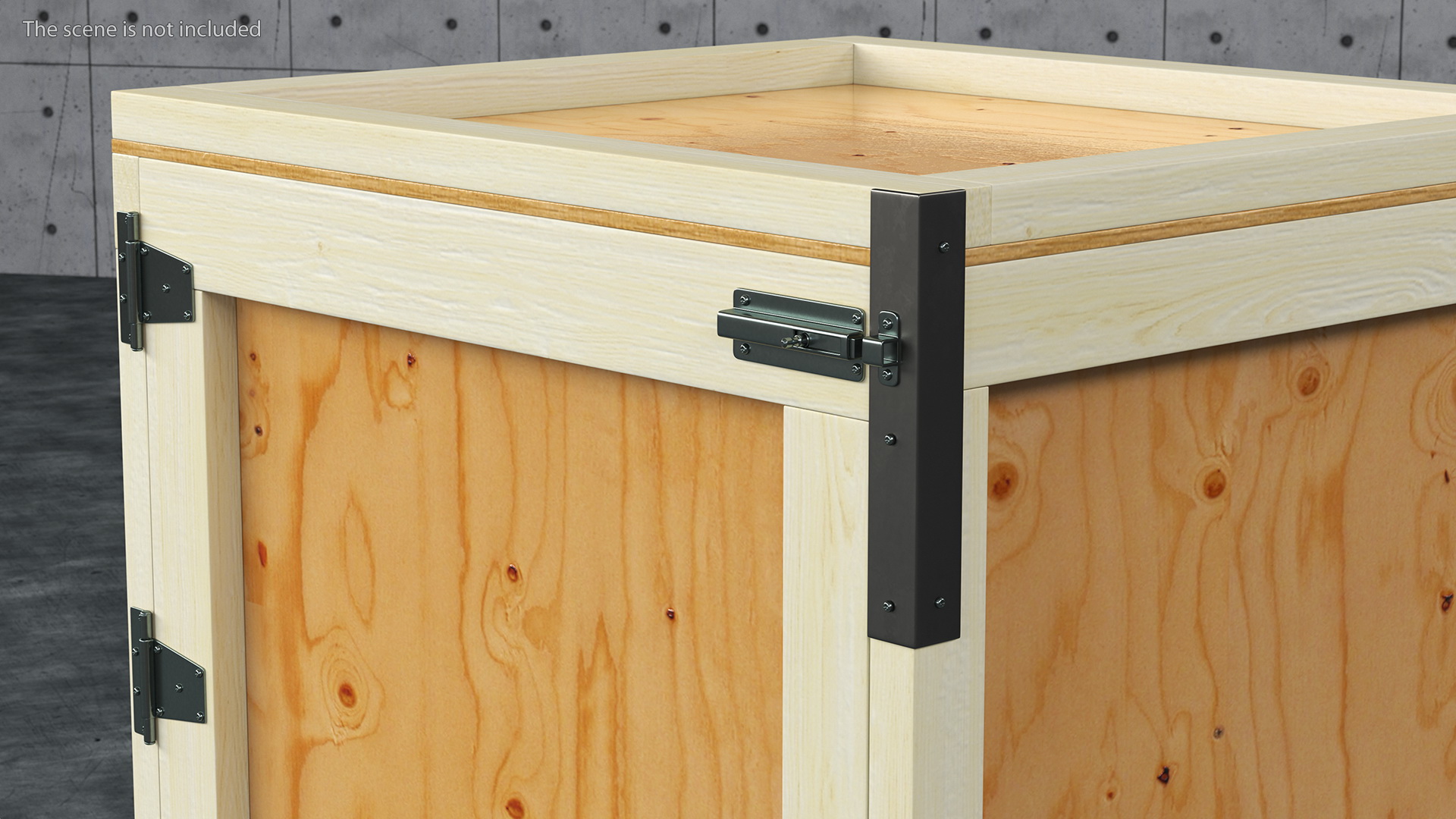 3D model Tall Reusable Wooden Shipping Crate
