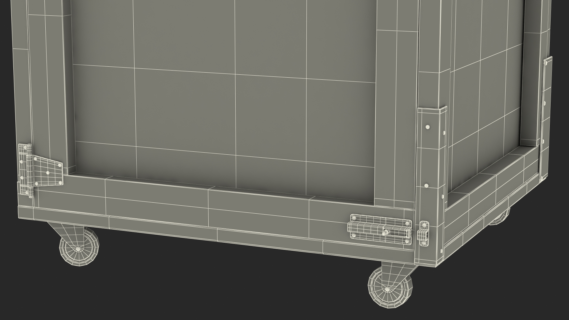 3D model Tall Reusable Wooden Shipping Crate