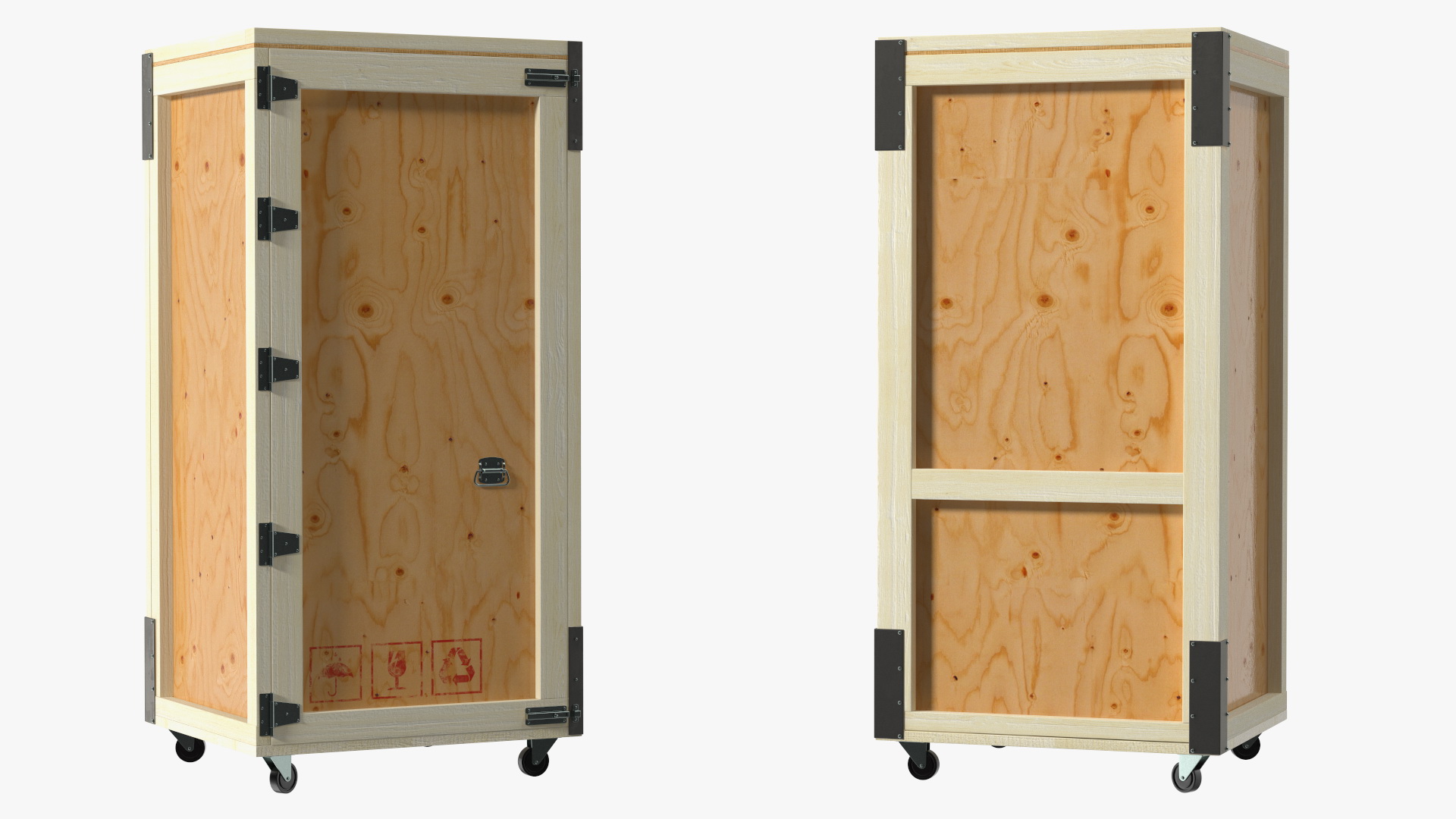 3D model Tall Reusable Wooden Shipping Crate