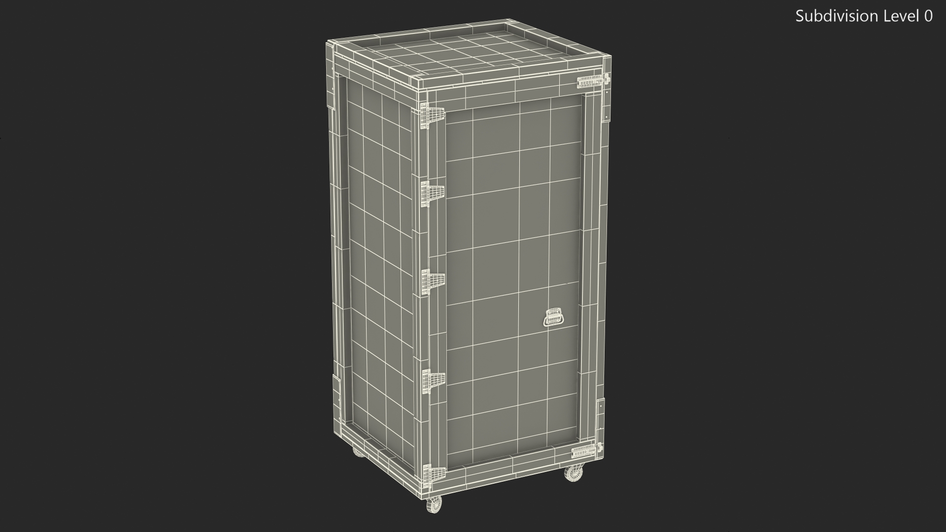 3D model Tall Reusable Wooden Shipping Crate