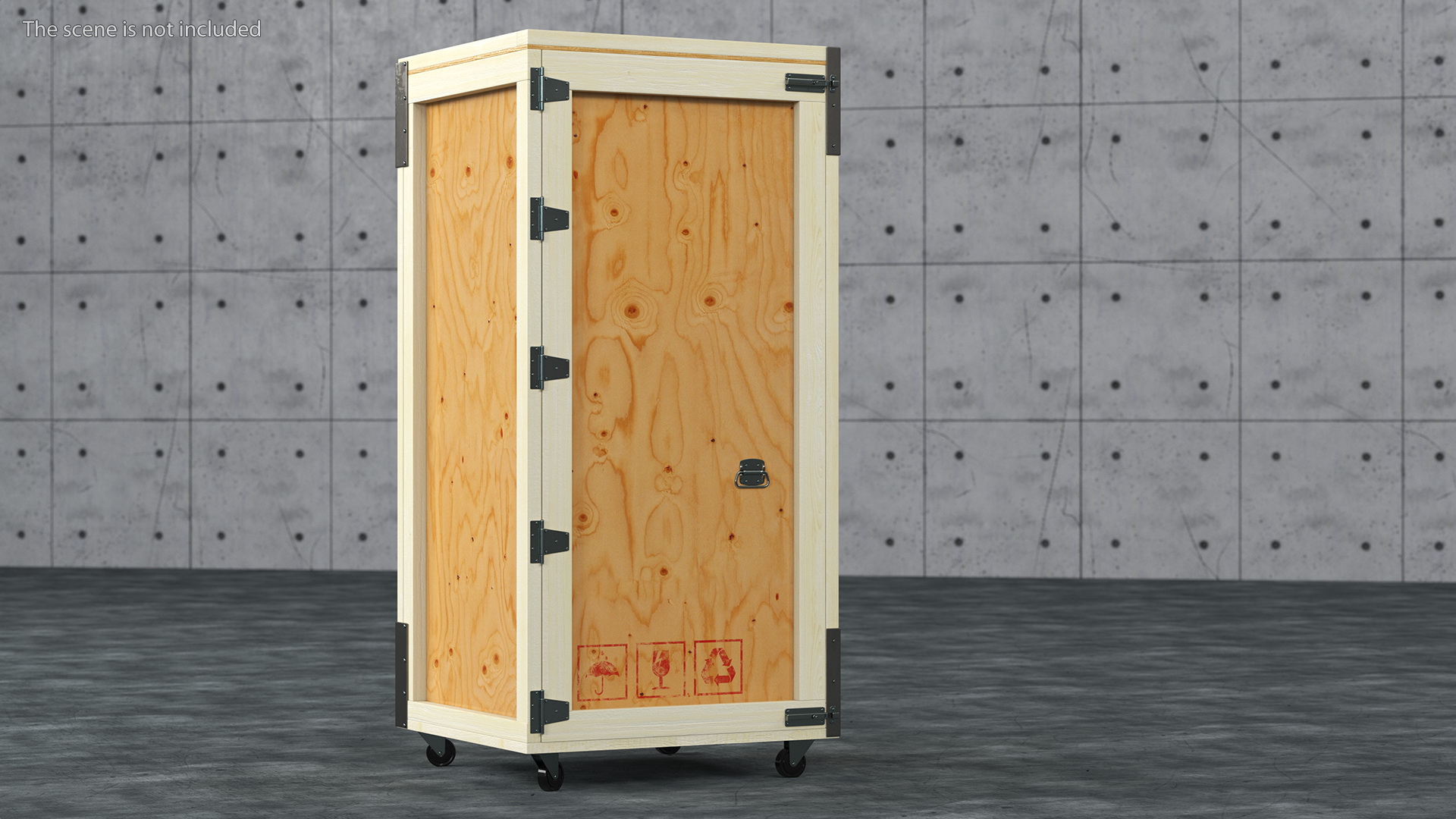 3D model Tall Reusable Wooden Shipping Crate