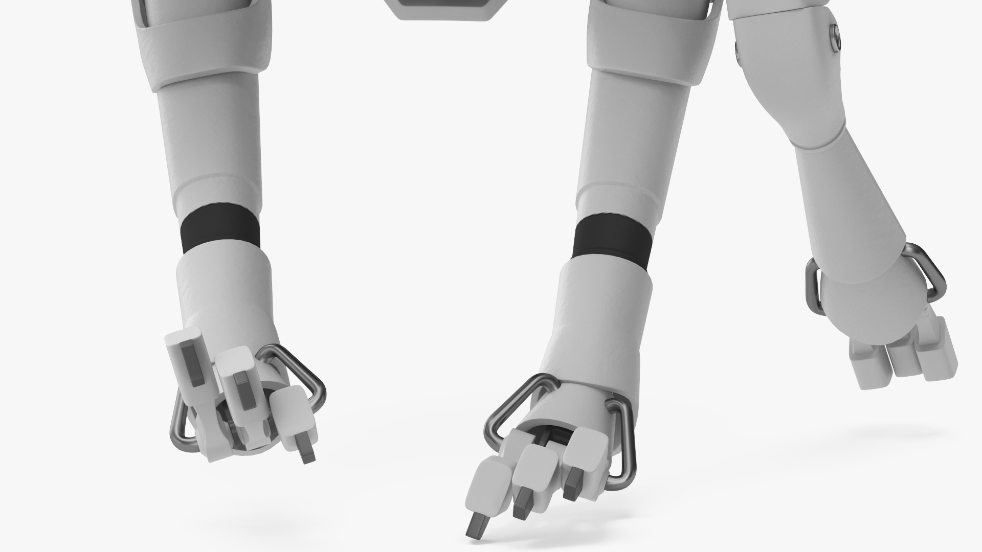 3D Running Futuristic Robotic Dog White