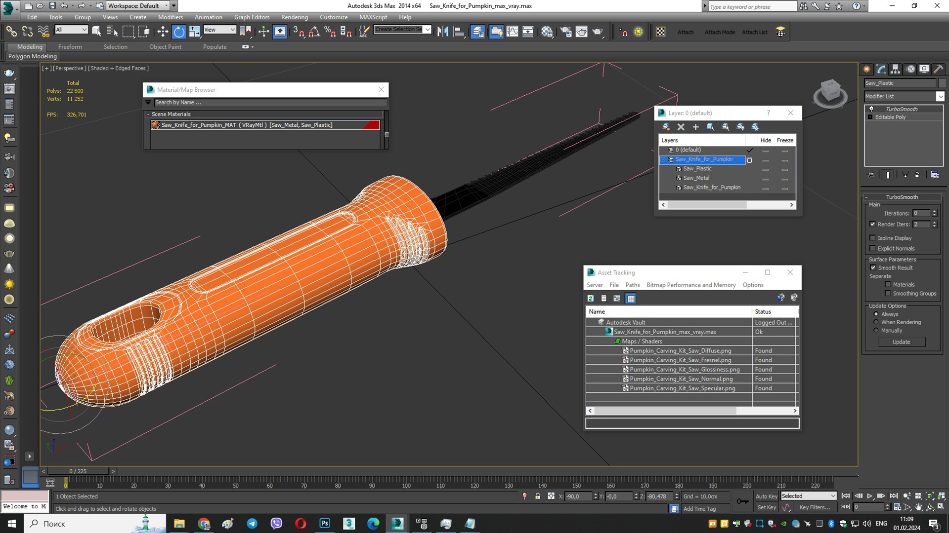 3D Saw Knife for Pumpkin