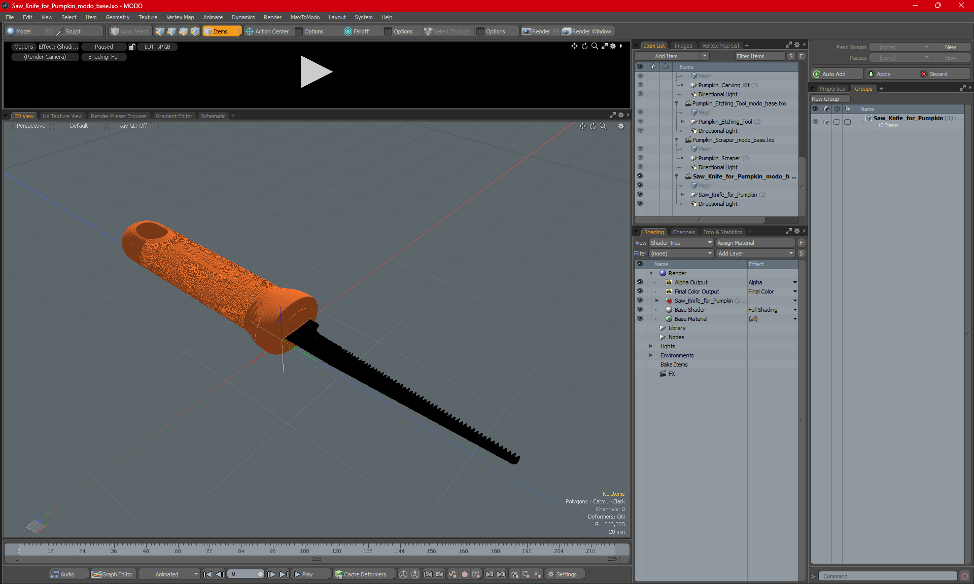 3D Saw Knife for Pumpkin