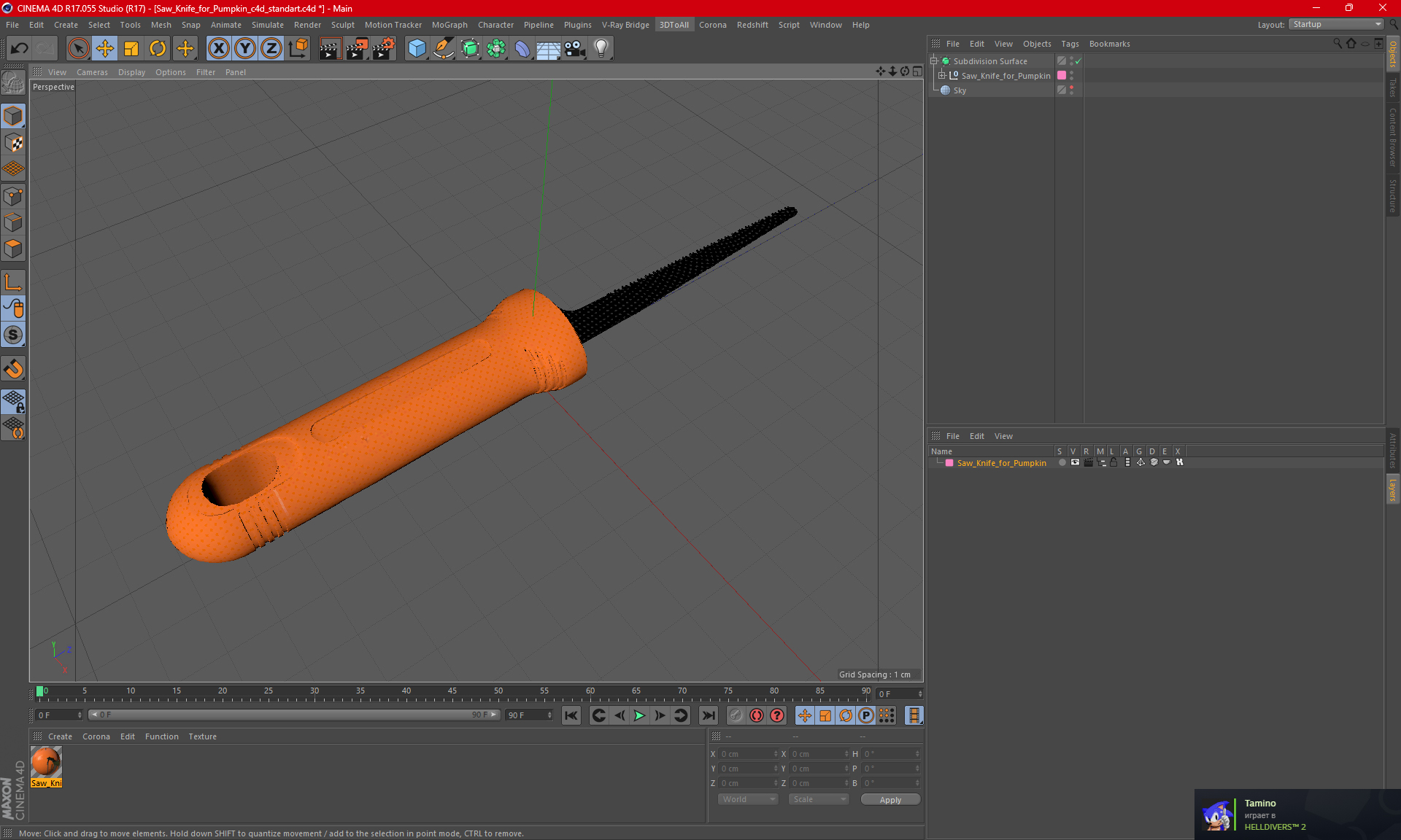 3D Saw Knife for Pumpkin