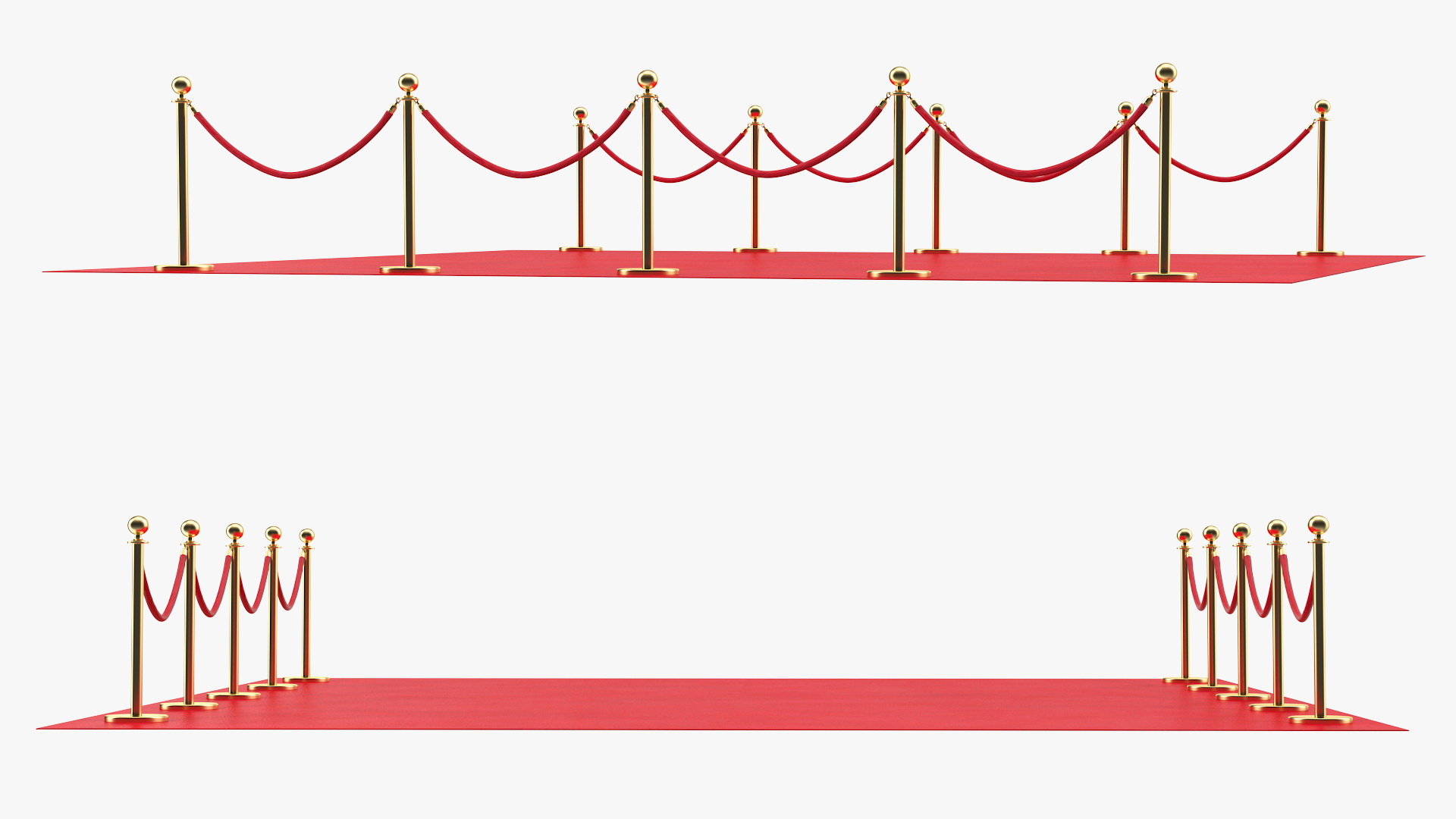 3D Red Carpet Scene