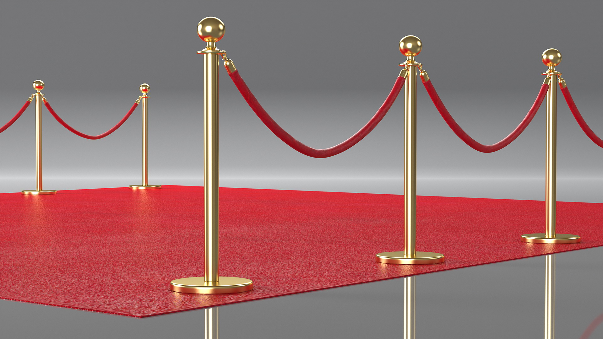 3D Red Carpet Scene