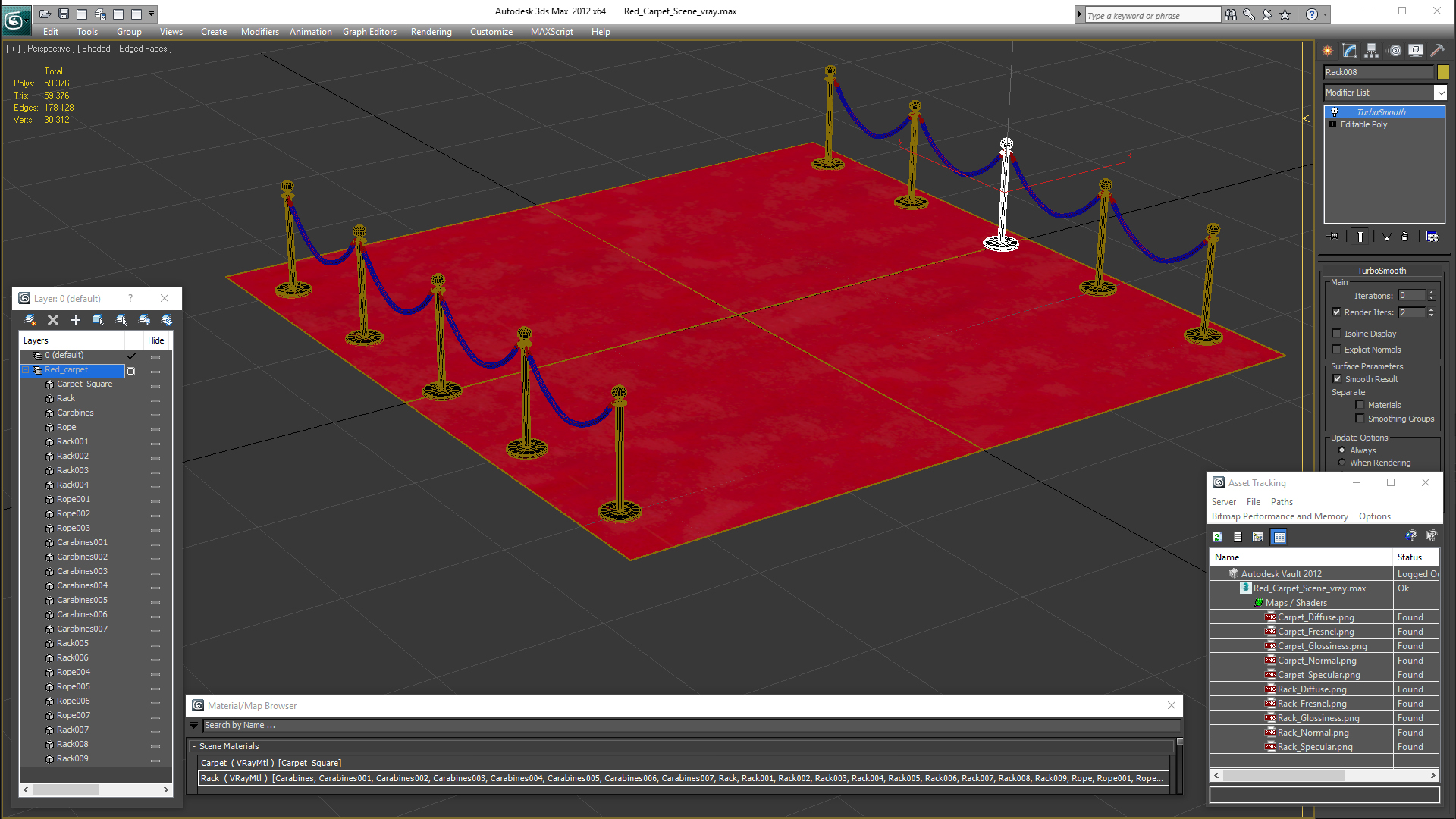 3D Red Carpet Scene