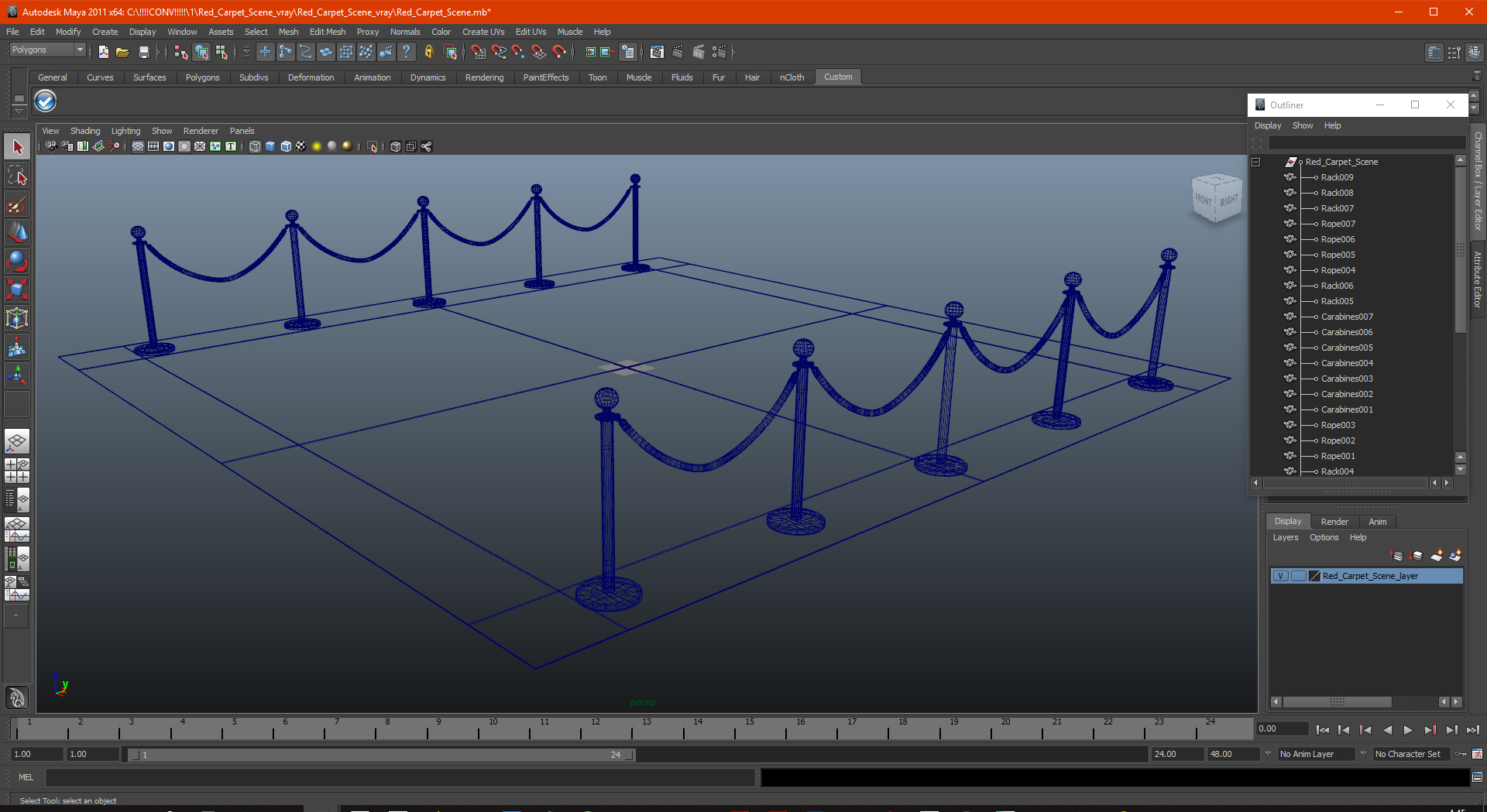 3D Red Carpet Scene