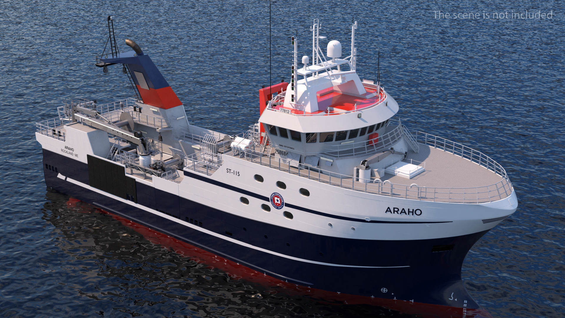 ARAHO Freezer Processor Factory Trawler 3D model