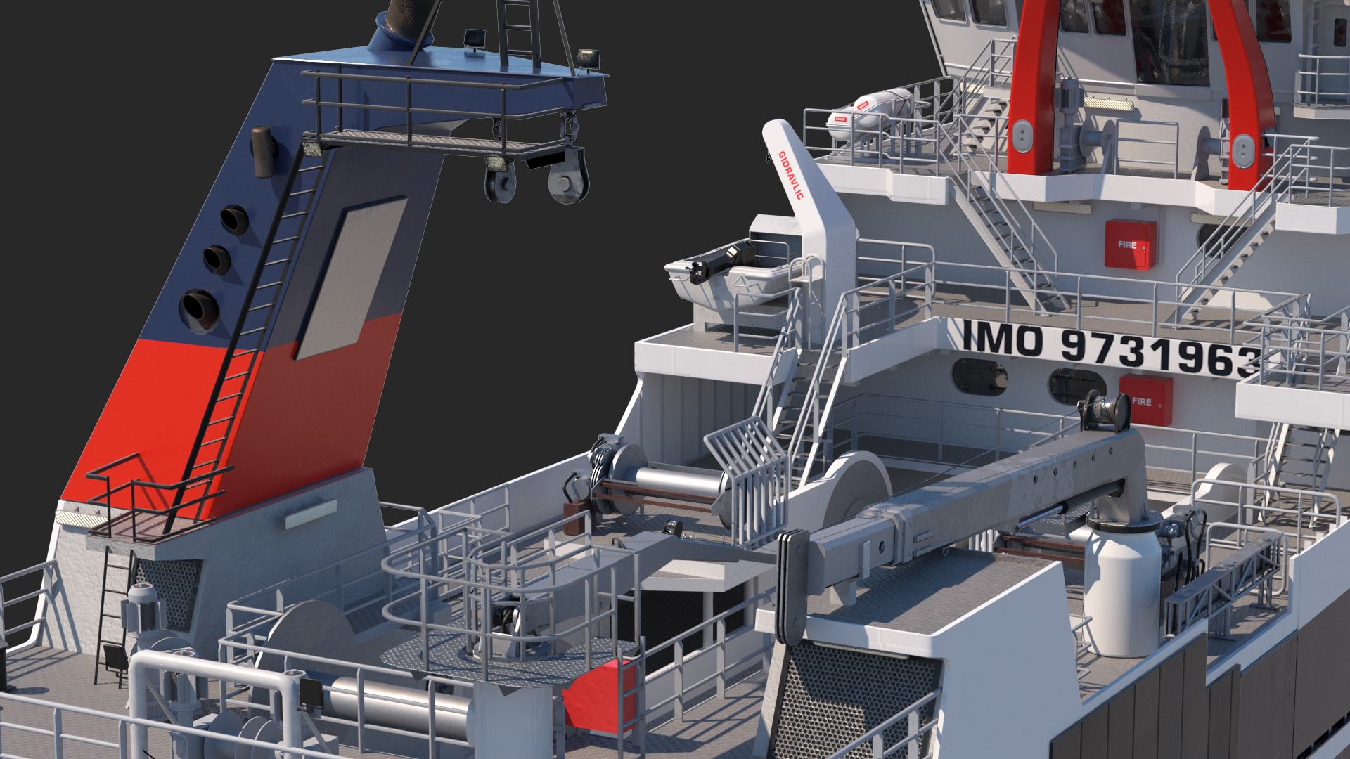 ARAHO Freezer Processor Factory Trawler 3D model