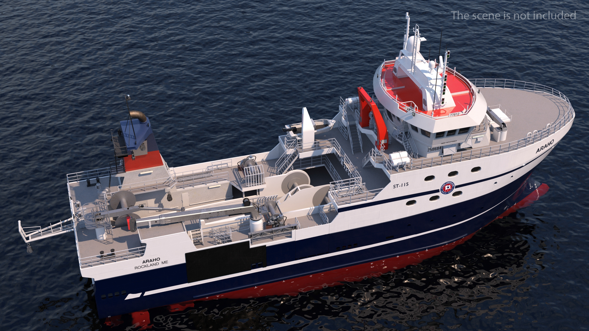 ARAHO Freezer Processor Factory Trawler 3D model